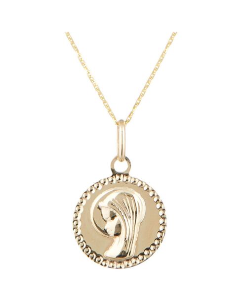 Medaille van Maria hanger geelgoud