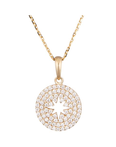 Pendentif Etoile Brillante or jaune