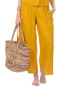 Pantalon ample Zoé en Lin moutarde