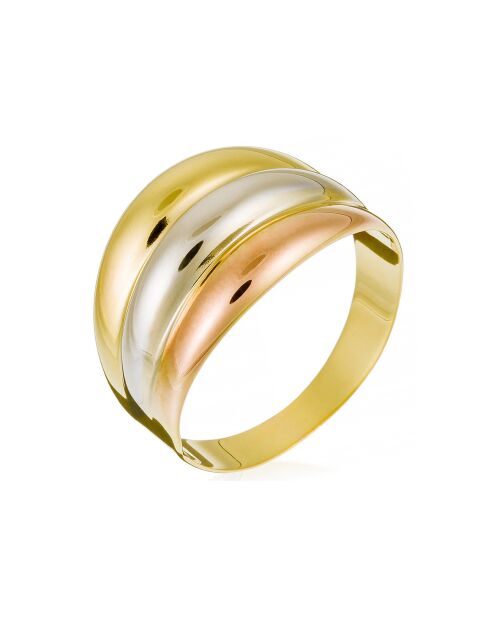 Bague Trianon or tricolore