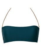 Haut de maillot bandeau Jane Massai vert lagune/doré