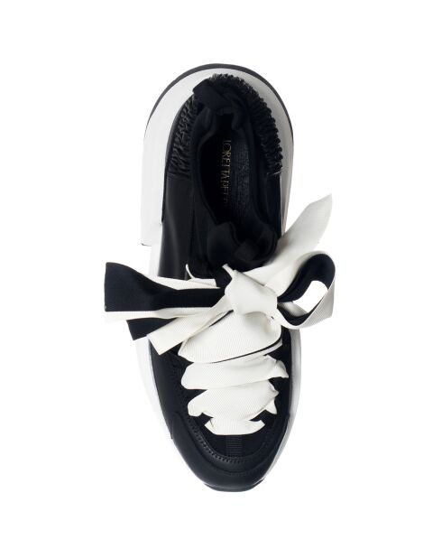 Sneakers Lipi nere in pelle - tacco 5 cm