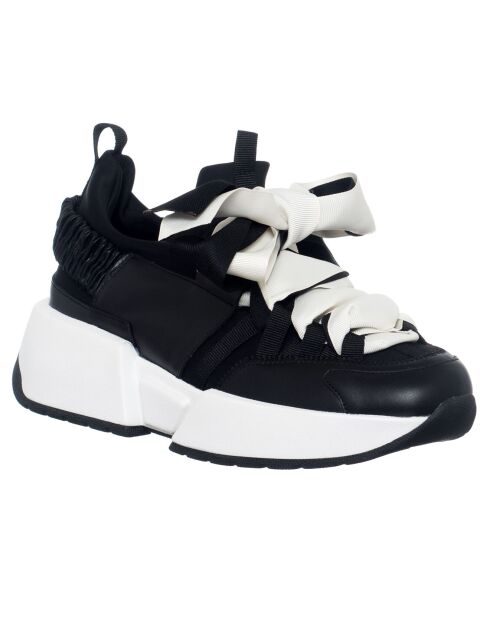 Sneakers en Cuir Lipi noires - Talon 5 cm