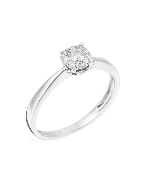 Bague Brillant Lucia Diamants 0.17 ct or blanc