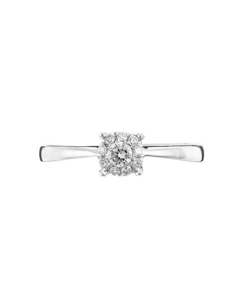 Lucia Brilliant diamanten ring 0,17 kt witgoud
