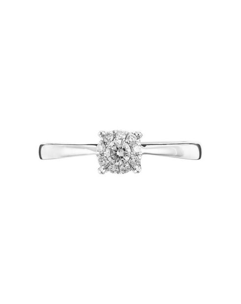 Bague Brillant Lucia Diamants 0.17 ct or blanc