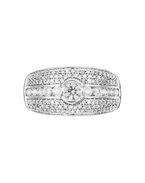 Bague Jonc Lumineux Diamants 0.75 ct or blanc