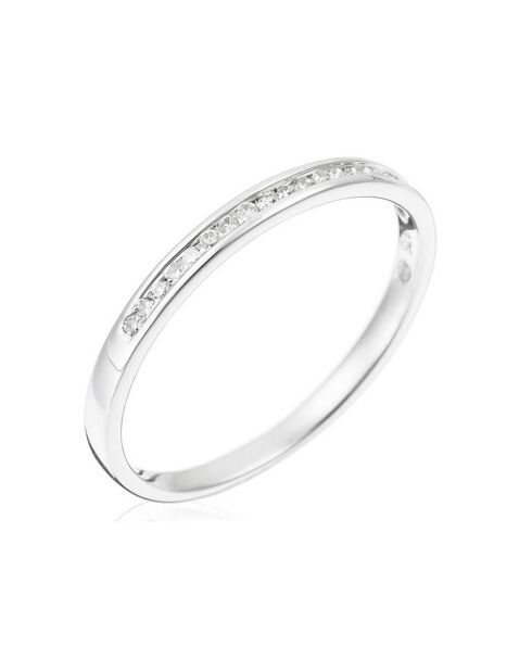 Alliance Rail diamanten ring 0,1 kt witgoud