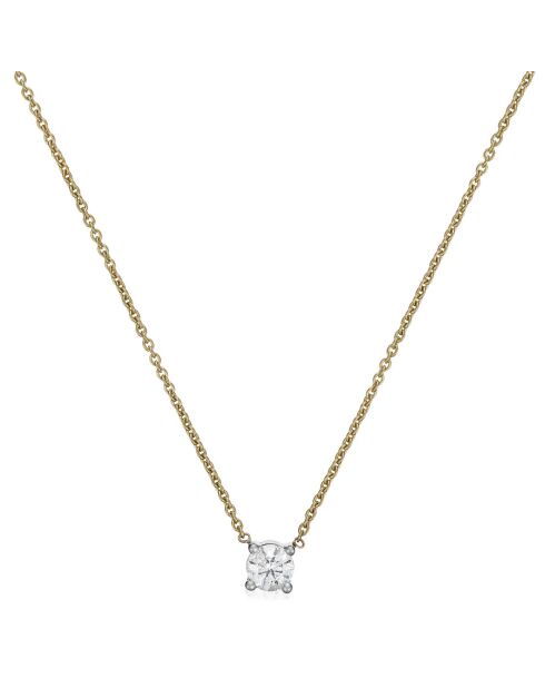Collier Brillant d'Amour Diamant 0.33 ct or jaune