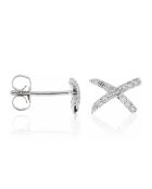 Boucles d'oreilles Life diamants 0,12 ct or blanc