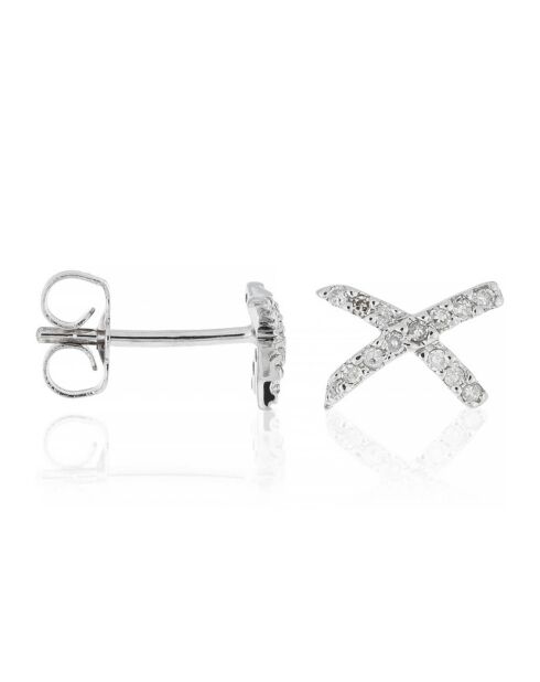 Boucles d'oreilles Life diamants 0,12 ct or blanc