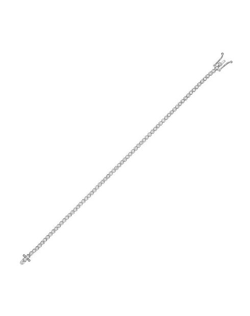 Brazalete River en oro blanco de 1 quilate con diamantes