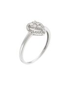 Belle Poire 0,25 karaat witgouden diamanten ring