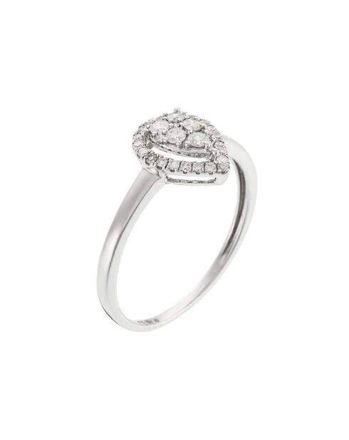 Belle Poire 0,25 karaat witgouden diamanten ring