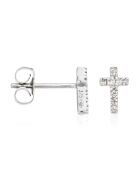 Pretty Cross Diamonds Ohrringe 0,05 Karat Weißgold