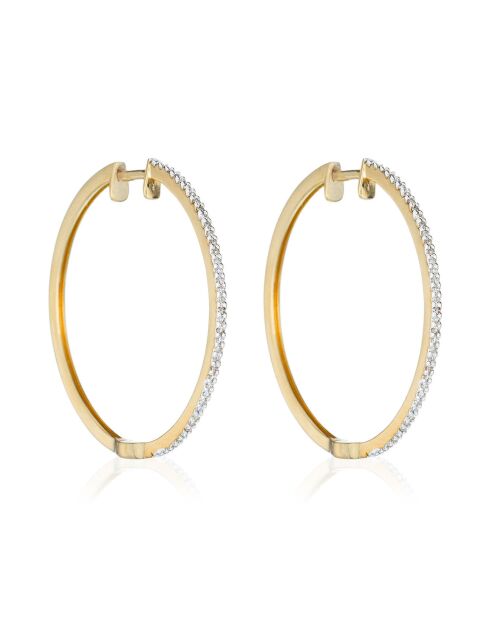 Elegante Diamant-Creolen aus 0,24 Karat Gelbgold