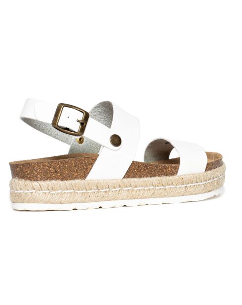 Sandales à plateforme en Cuir Kalmie blanches