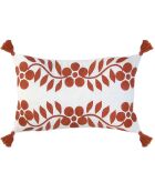 Housse de coussin Matisse brodée brique - 50x30 cm