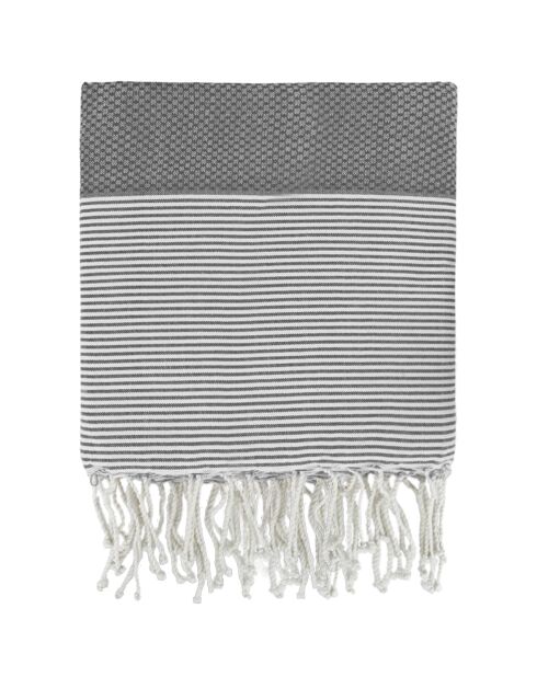 Fouta Famiglia XXL Ibiza Honeycomb mittelgrau - 200x200 cm