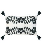 Housse de coussin Matisse brodée noire - 50x30 cm