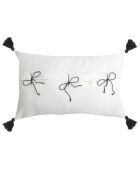 Housse de coussin Matisse brodée noire - 50x30 cm