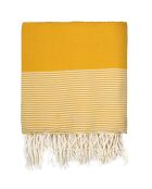 Fouta Famiglia XXL Ibiza Honeycomb safrangelb - 200x200 cm