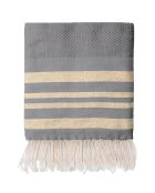 Fouta Famiglia XXL Hamptons Honeycomb taupe/gold - 200x200 cm