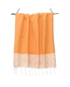 Fouta Nid d'Abeille Ibiza orange/blanc - 100x200 cm
