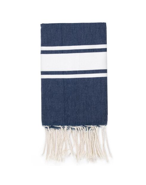 St Tropez Traditional Fouta jeans blau/weiß - 100x200 cm