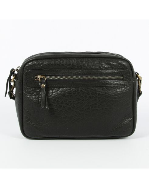 Maelys schwarze Schultertasche aus Lammleder - 22,5x7x16 cm