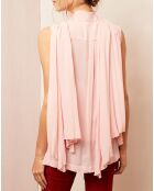 Blouse à volants rose