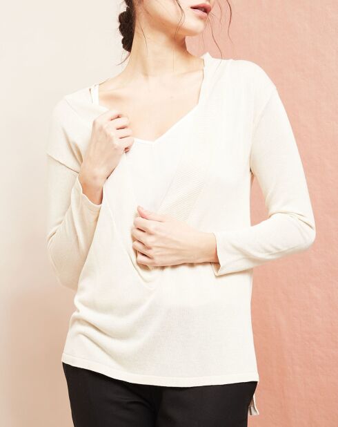 Pull échancré chantilly