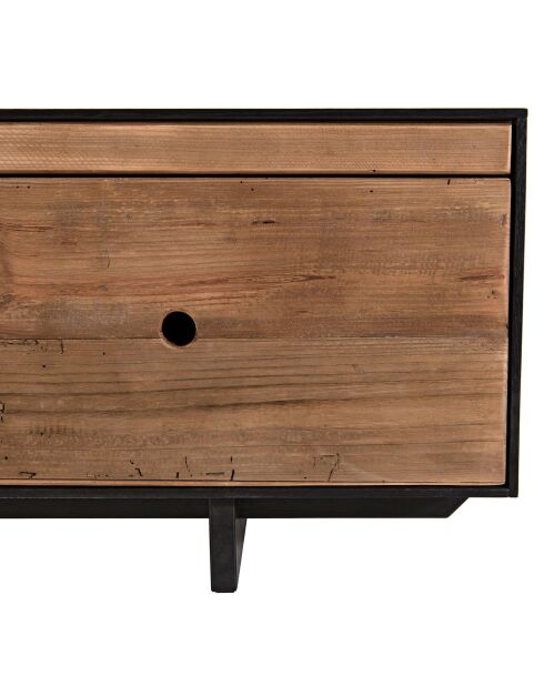 Meuble TV 3 tiroirs Andrea Bois naturel  - 210x48x45cm