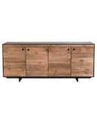 Buffet 4 portes Andrea Bois naturel  - 180x48x76cm