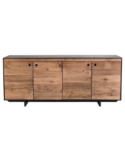 Buffet 4 portes Andrea Bois naturel  - 180x48x76cm