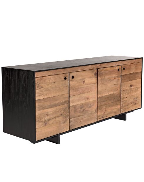 Buffet 4 portes Andrea Bois naturel  - 180x48x76cm