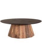 Table basse ronde Andrea Bois naturel  - 90x90x32cm