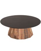 Table basse ronde Andrea Bois naturel  - 90x90x32cm