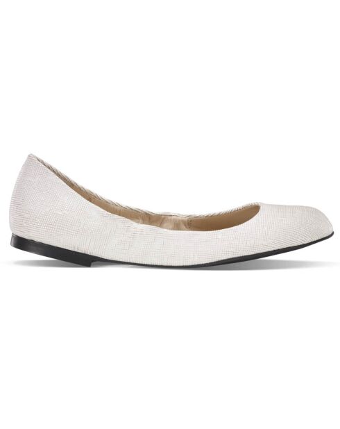 Ballerines en Cuir verni Mae ivoire