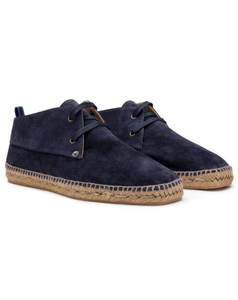 Chukka boots en Velours de Cuir Bruno marine