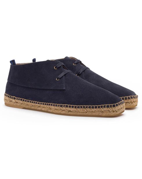 Chukka boots en Velours de Cuir Bruno marine