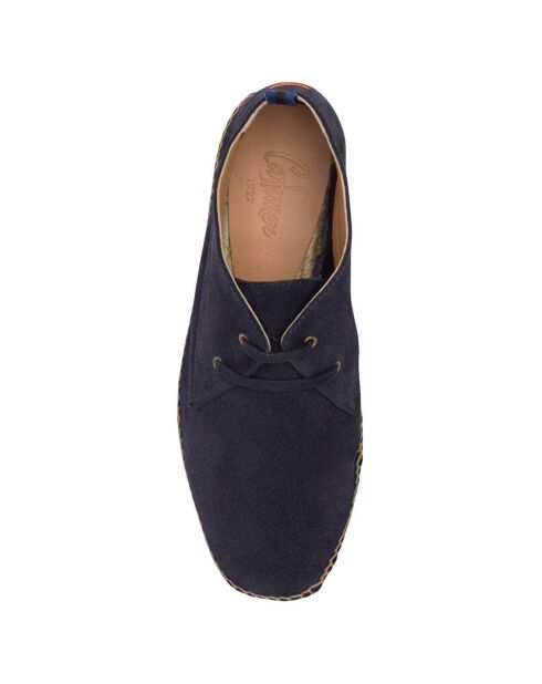 Chukka boots en Velours de Cuir Bruno marine