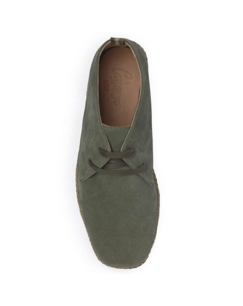 Chukka boots en Velours de Cuir Bruno olive