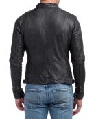 Schwarze Lammfelljacke von Calvin