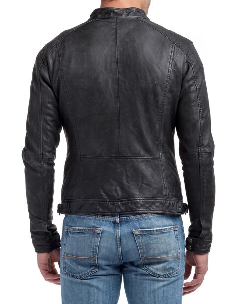 Schwarze Lammfelljacke von Calvin