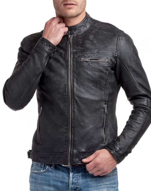 Schwarze Lammfelljacke von Calvin