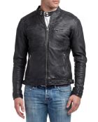 Schwarze Lammfelljacke von Calvin