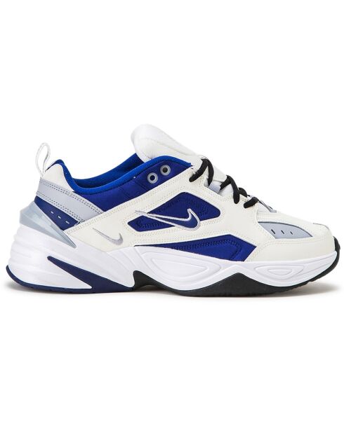 Baskets en Cuir & Mesh M2K Techno bleu/blanc