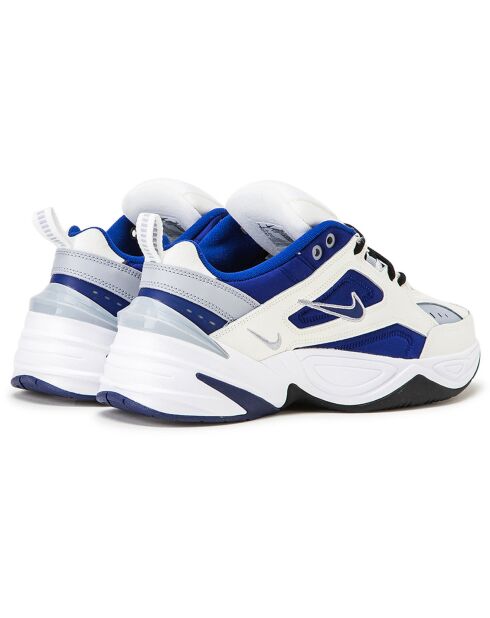 Baskets en Cuir & Mesh M2K Techno bleu/blanc