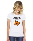 T-Shirt en Coton Bio Géniale de mère en fille blanc